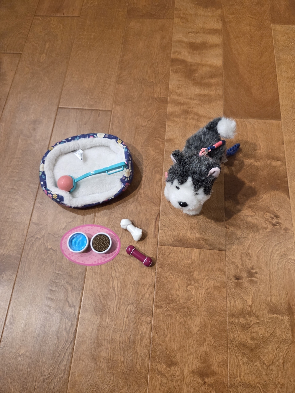 American Girl Husky Puppy With Pet Essentials